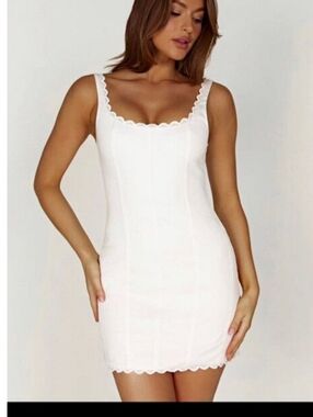 Nwt- Meshki Rose Cotton Corset Mini White  Dress Size Xs